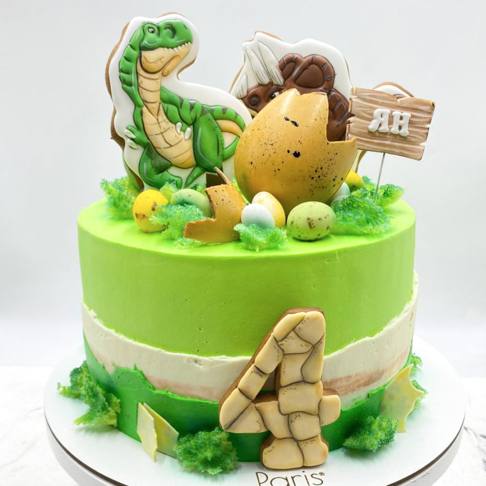 Дитячий торт Динозавр з печивом